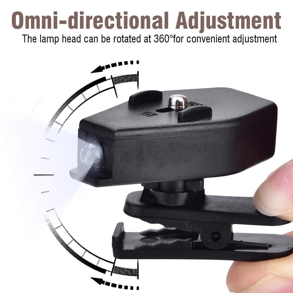 VGEBY 1 Pair Eyeglass Reading Light, Eyeglass Flashlight Clip LED Light Clip On Eye Glasses Light Flashlight Reading Night Lamp