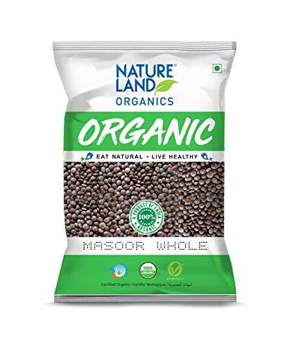 NATURELAND ORGANICS Natureland Organics Moong Sabut/Whole Daal Pouch, 1 kg & Natureland Organics Masoor Whole/Sabut Pouch, 1 kg