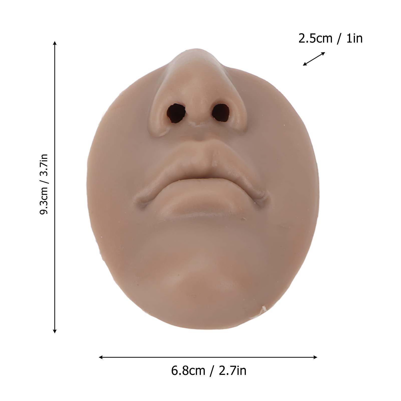 FOFY Soft Silicone Nose Model, Silicone Nose Model Compact 3 Flexible Mouth For Salon For Teacher (Dark Skin Color)