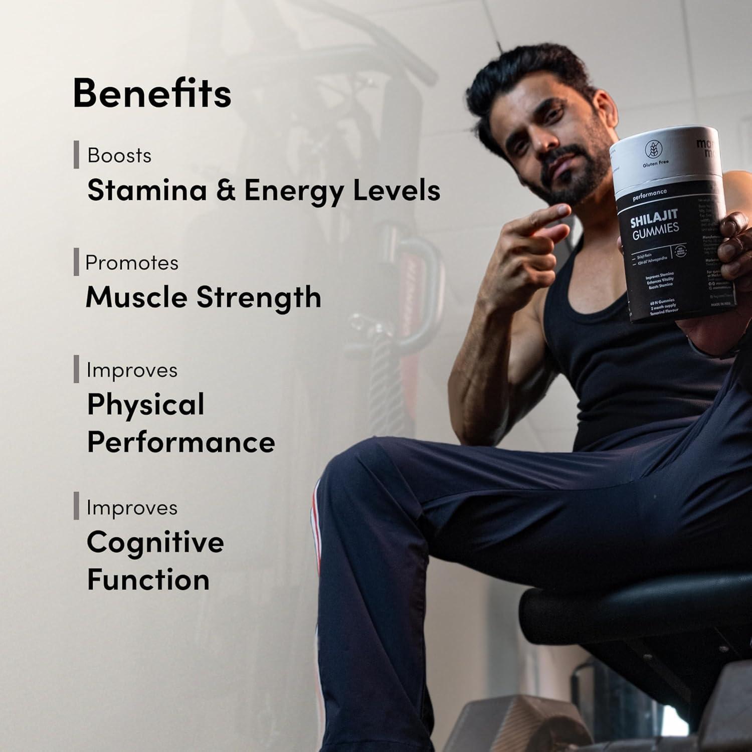 Man Matters Man Matters Pure Himalayan Shilajit/Shilajeet Gummies with 75% Fulvic Acid & KSM 66 Ashwagandha | Boosts Stamina, Strength & Improves Energy Levels | No Added Sugar | Pack of 30