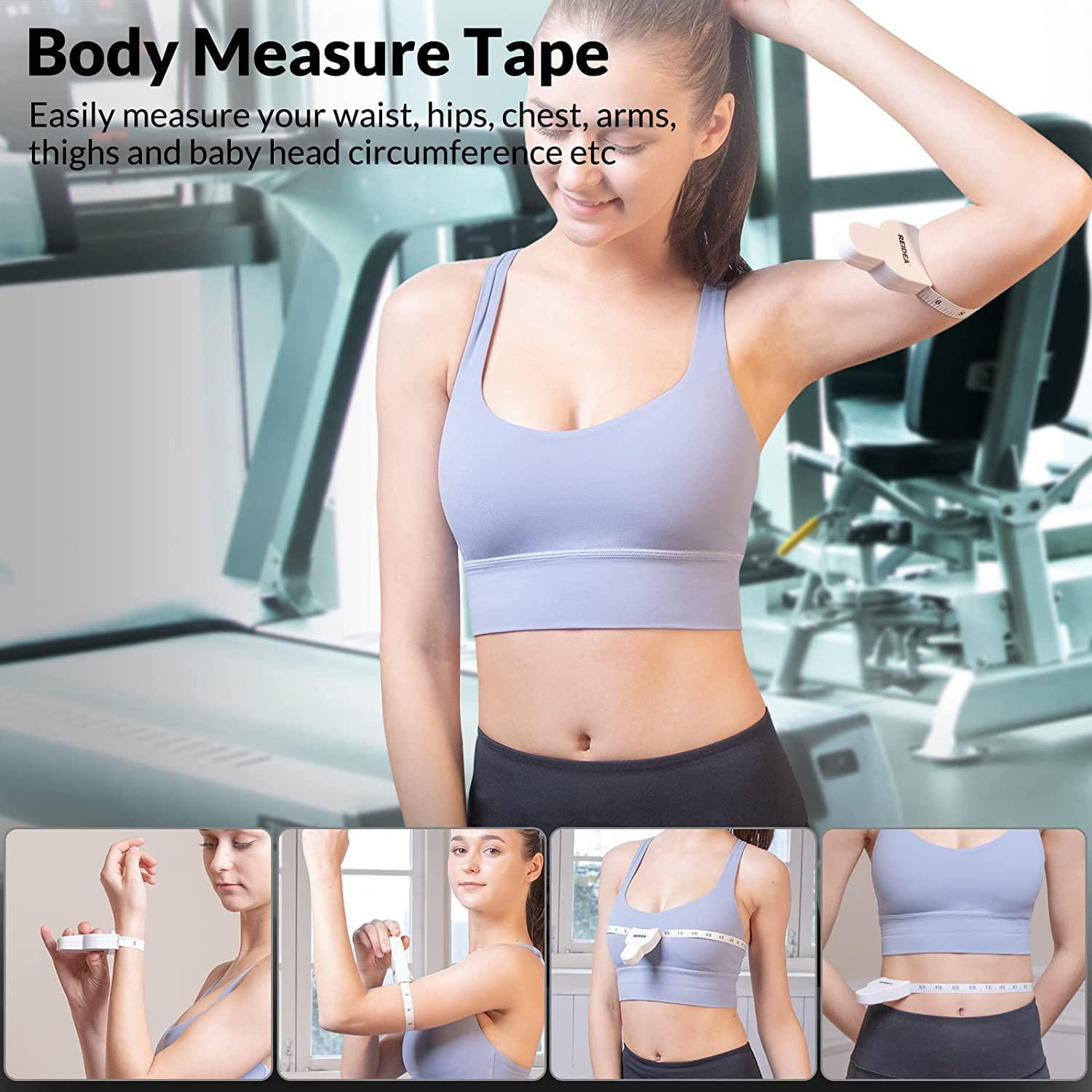 Cassarina CASSARIN™ Automatic Telescopic Tape Measure, Perfect Body Self Tightening Measuring Ruler, Retractable Double Scales Rulers, Waist Ergonomic Design Fitness For Bust Fat Thigh