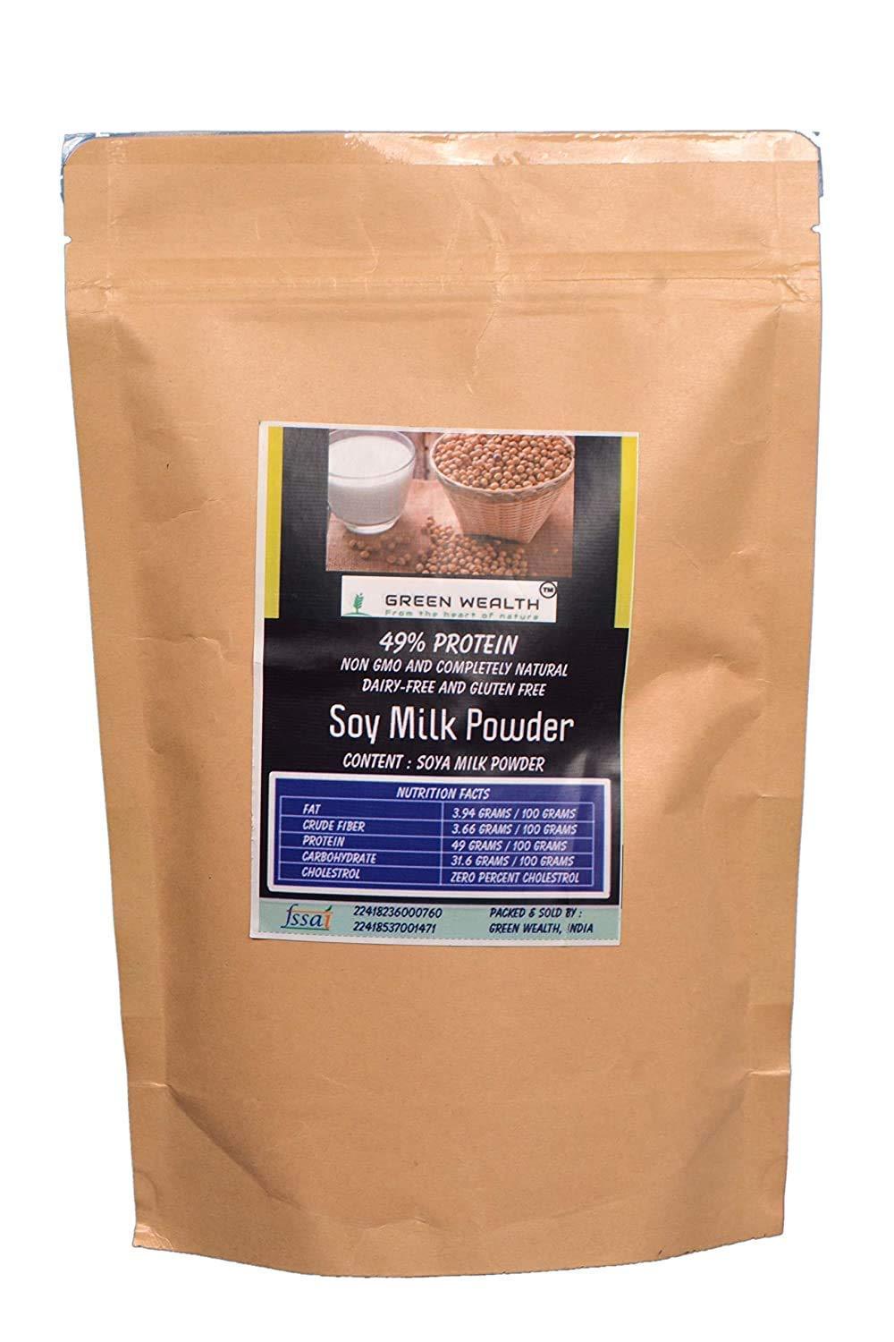 Green Wealth Green Wealth - SOYA Milk Powder - Vegan - Non GMO - 800 Grams Pack