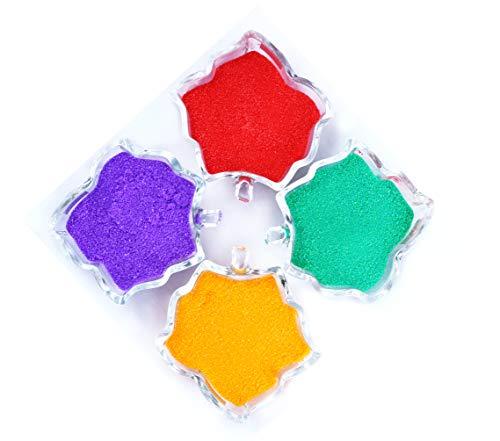 MANTOUSS MANTOUSS Diwali Dry Fruit Decorated Jar-Cashew and Walnut(100gms Each),200 GMS + 2 Gel Filled Glass Candle, Diwali Greeting Card and Rangoli Colours