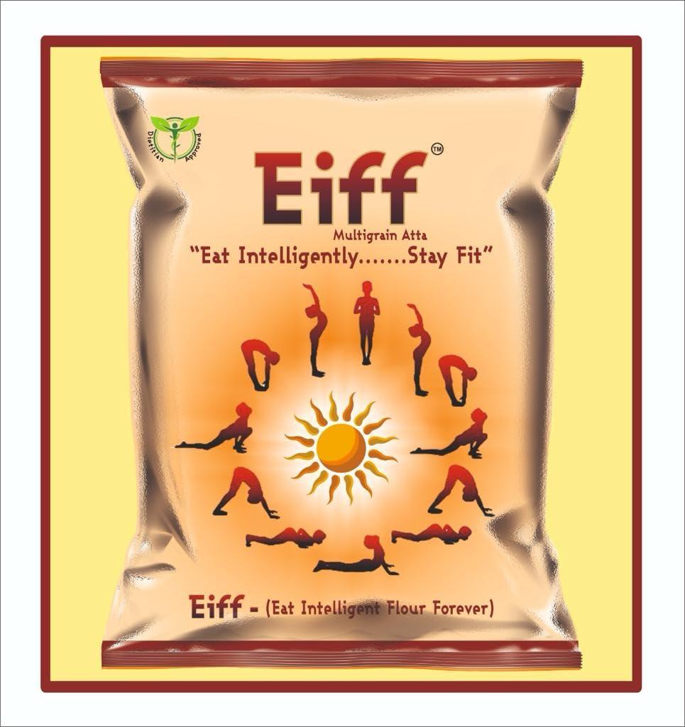 Eiff Eiff Multigrain / Multi Millets Atta A Very Good combination of Precious Grains and Milets, Certified by dietician, perfectly Blended, easily Digestible, High in Protein, Rich in fiber, Good in softness & Great in taste.