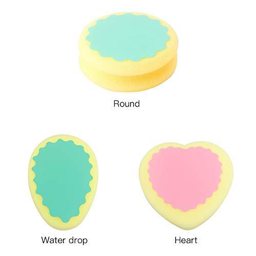 KKmoon-1 1Pcs Magic Painless Hair Removal Popular Depilation Sponge Pad Effective Remove Tool Heart Shape