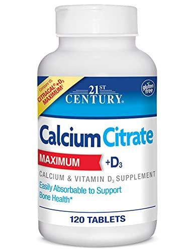 21ST CENTURY 21st Century, Calcium Citrate Maximum + D3, 120 Tablets