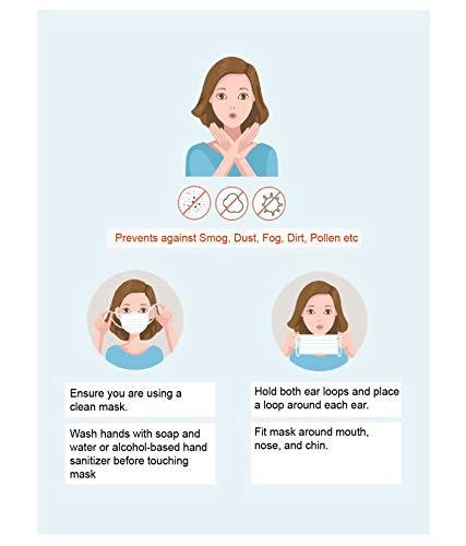 Somugi Somugi triple layer (Sky Blue +Green) cotton Anti pollution Face mask Pack of- (4 + 4) pcs (Reusable, washable, skin friendly) Adult size