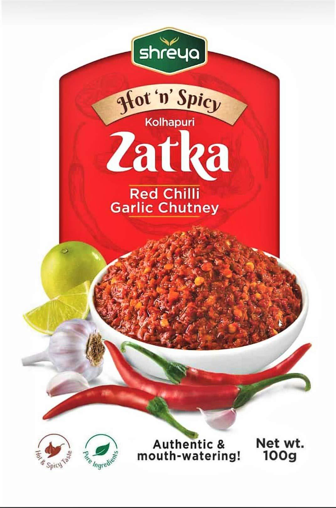 Bhavani Foods Bhavani Foods Shreya Premium Kolhapuri Zataka (Red Chilli Garlic Chutney) 1 Kg (Each Of 100G)