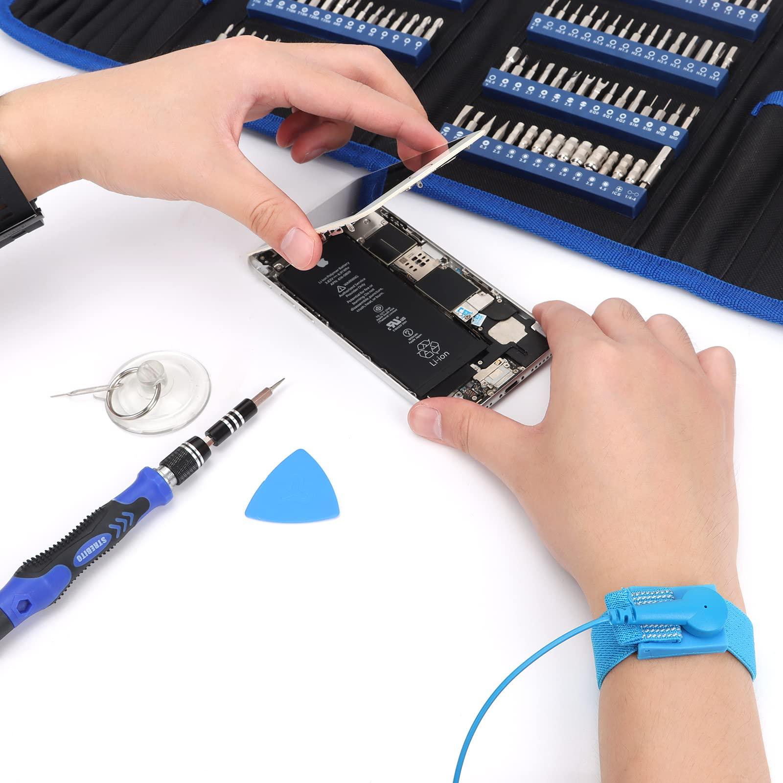 STREBITO STREBITO Anti Static Wrist Strap, 11\" Antistatic Wrist Band Grounding Bracelet ESD Wrist Strap Adjustable wristband