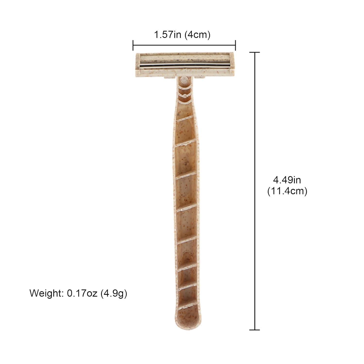 LUFMWCWD Eco-Friendly Razor | Disposable | Recycled Material | Men & Women Shaving Razor | Twin Blade | Biodegradable Wheat Straw|