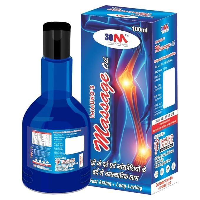 30M 30M Ayurvedic Pain Relief Calm Body Massage Oil (2 x 100 ml) - Dr Ortho Oil for Joint Pain Relief Oil, Knee Pain Relief Products, Leg Pain Relief Products, and Pain Killer Oil