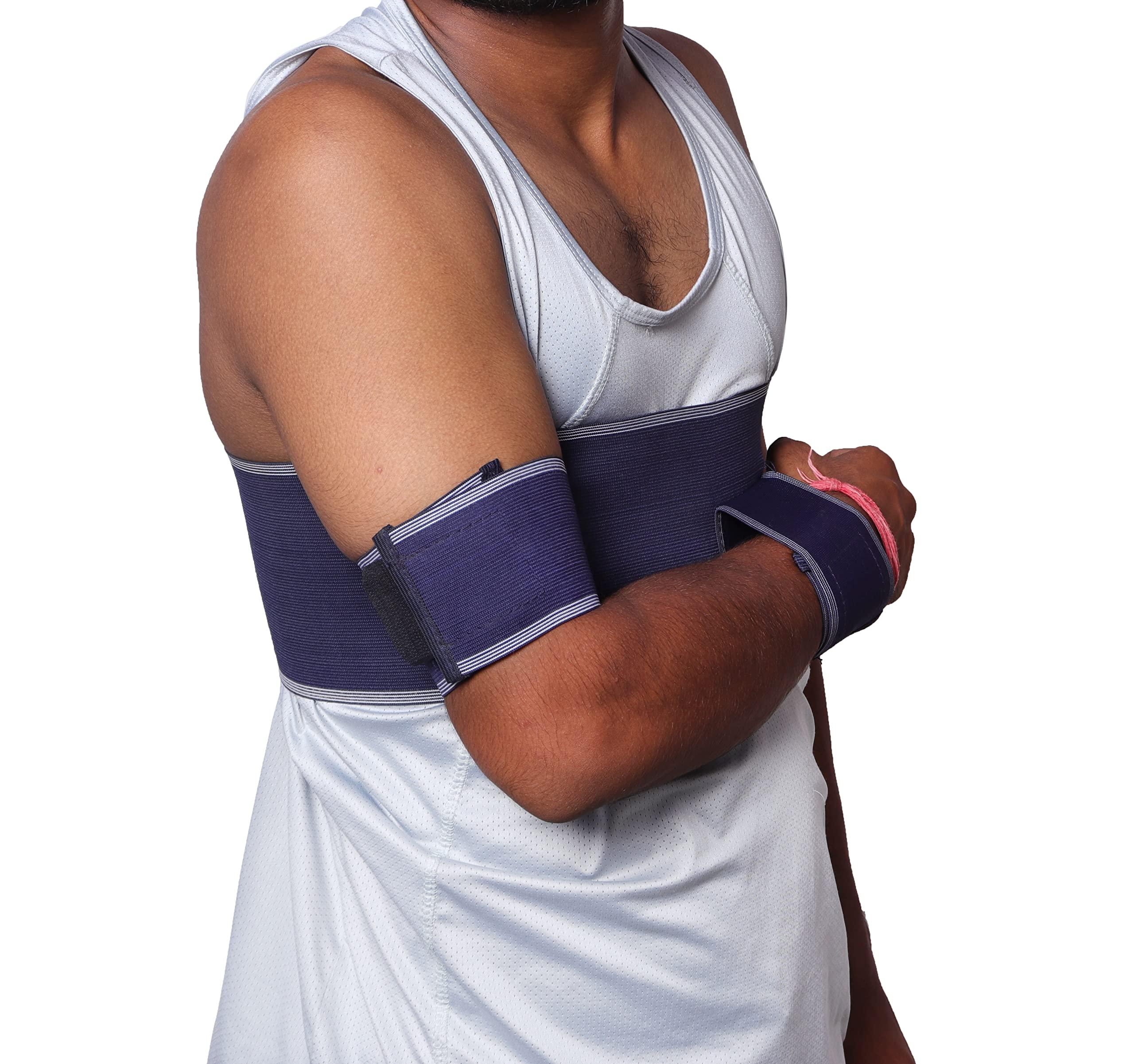 Generic Eagle Packer Arm Sling Comfortable Velcro for Shoulder & Better fit Elbow open| Smart & Sleek | Highly Durable | 100% Polyester | Provides Support to fractured arm | Men and Women XXL