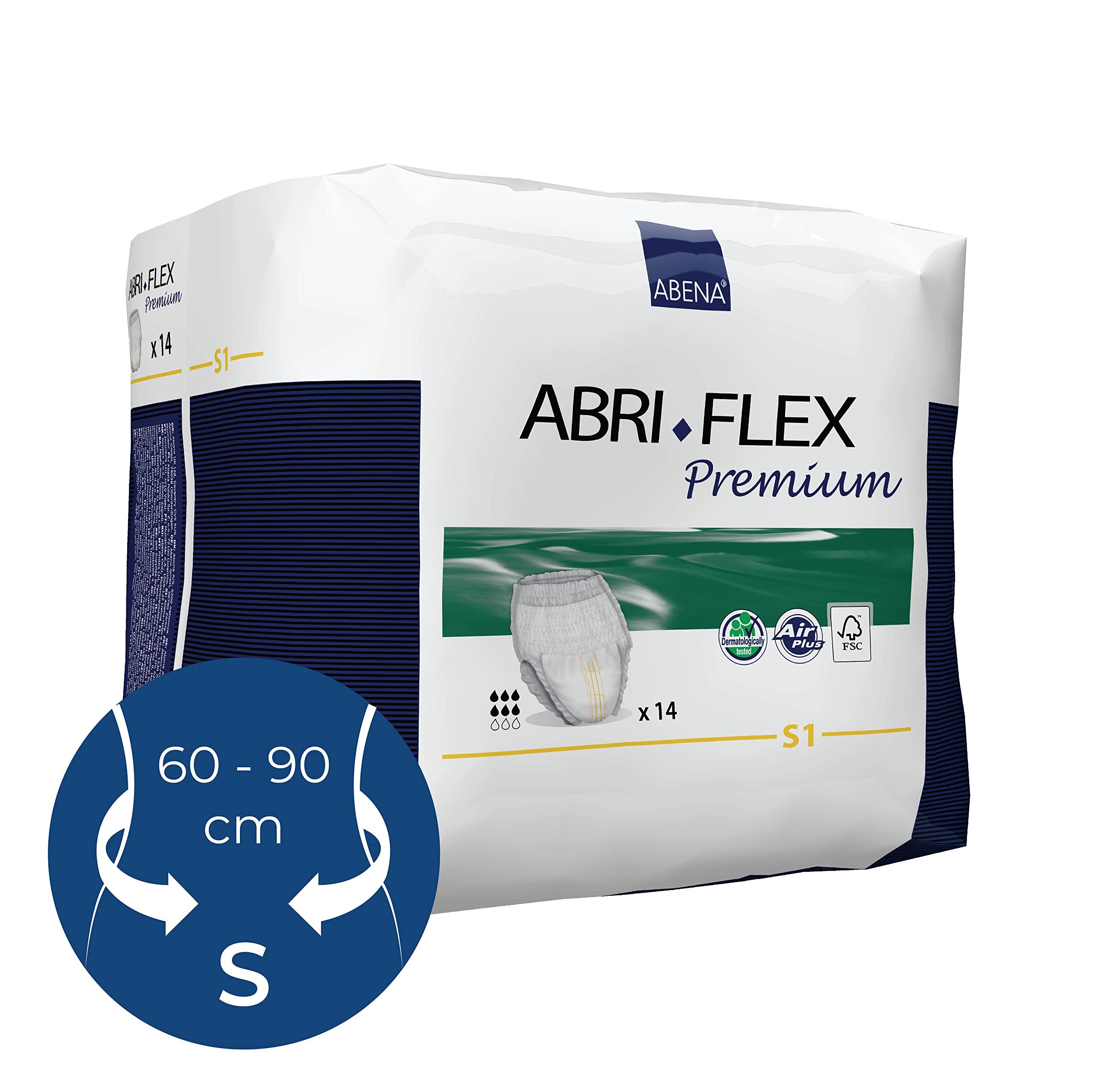ABENA Abena Abri Flex Premium S1 60-90cm Hip/Waist Size, Pull Up, 1400ml