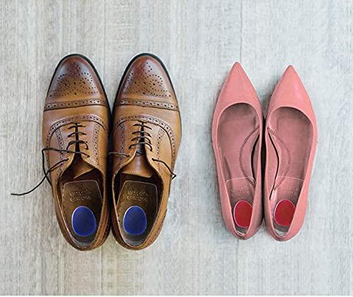 Rishaw 3 Pair Gel Heel Cups Plantar Fasciitis Inserts - Silicone Gel Heel Pads for Heel Pain, Bone Spur & Achilles Pain, Gel Heel Cushions and Cups, Pad & Shock Absorbing Support