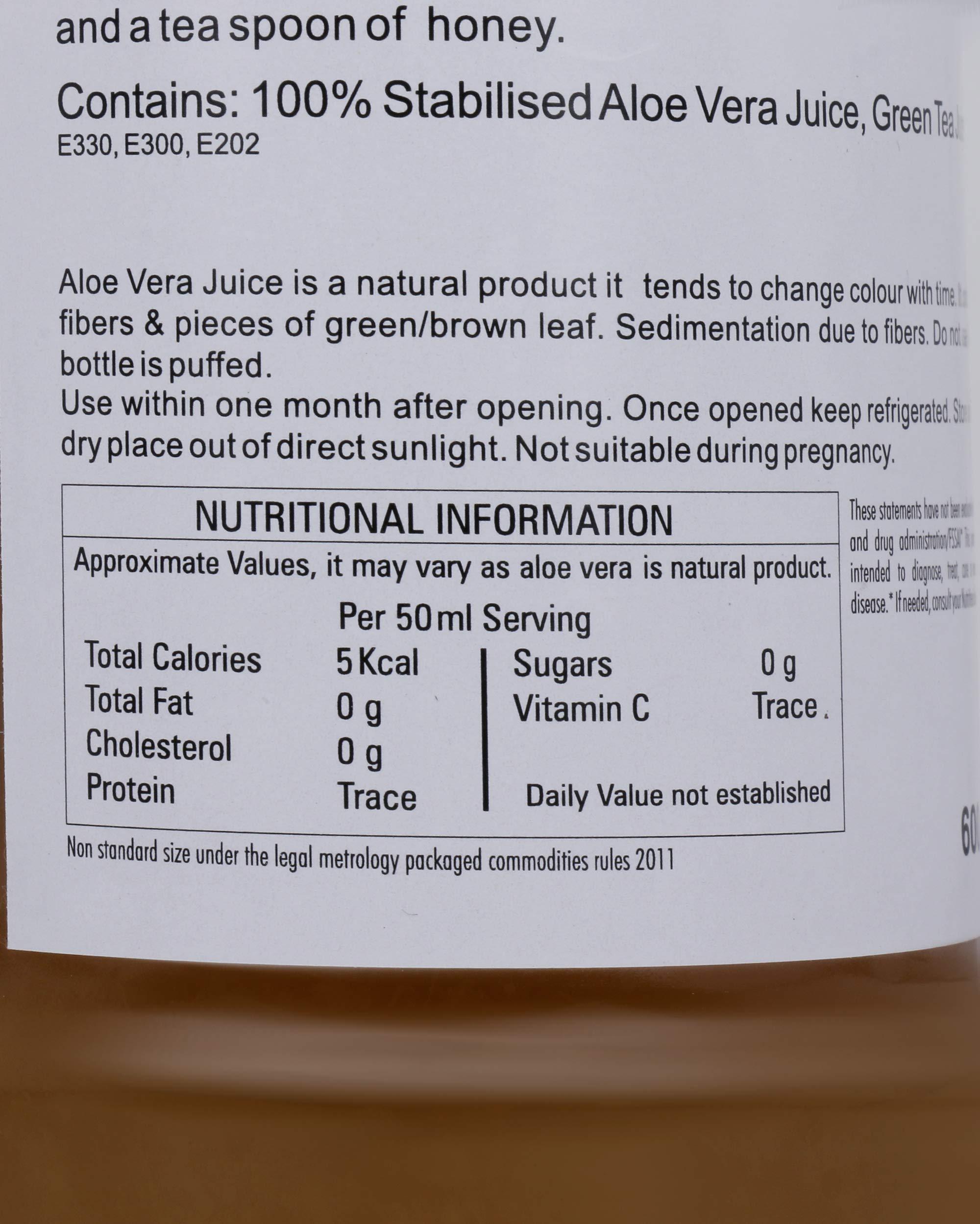 verynutri Verynutri Aloe Vera Green Tea Juice 600 Ml | Helps Body to Achieve and Maintain Healthy Weight.