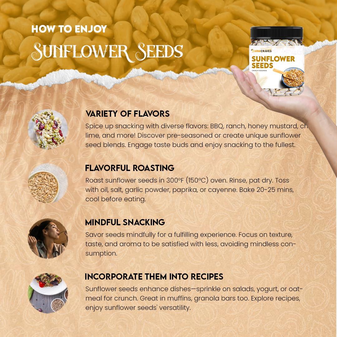 FARMCRAVES FARMCRAVES Premium Raw Sunflower Seed |250 x 2 packs | Healthy Dry Fruit Snack