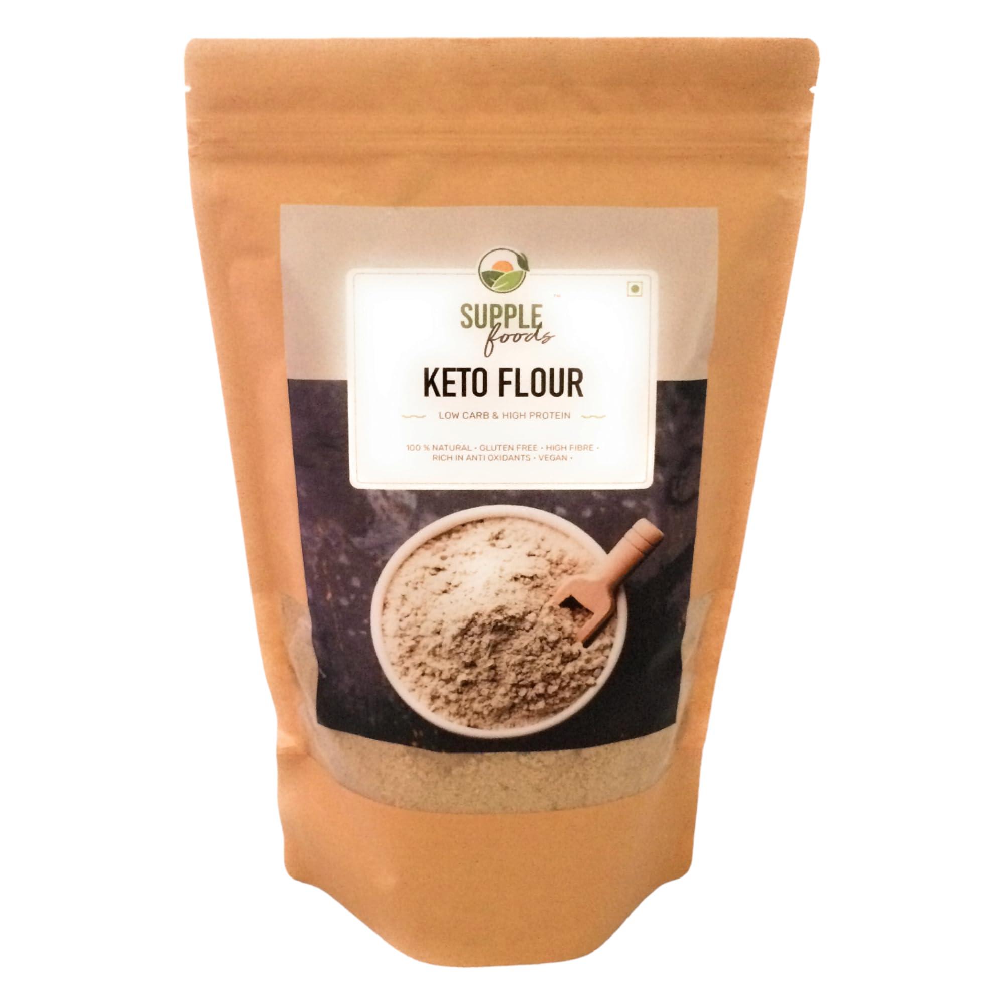 SUPPLE foods SUPPLE foods Keto Flour - Healthy Low Carb Flour, Low Gi, High Protein, Gluten Free / Wheat Free Keto Atta - 900g (Use Keto Aata To Make Rotis, Keto Bread)