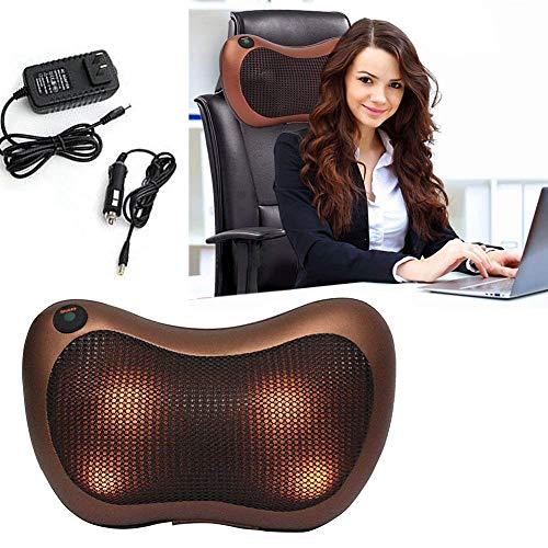 AKUGA AKUGA 2 in 1 Car&Home Body Massage Pillow neck massager cushion seat stress pain relief relax massage Car or Electronic Massage Pillow Heat for Home Car Office