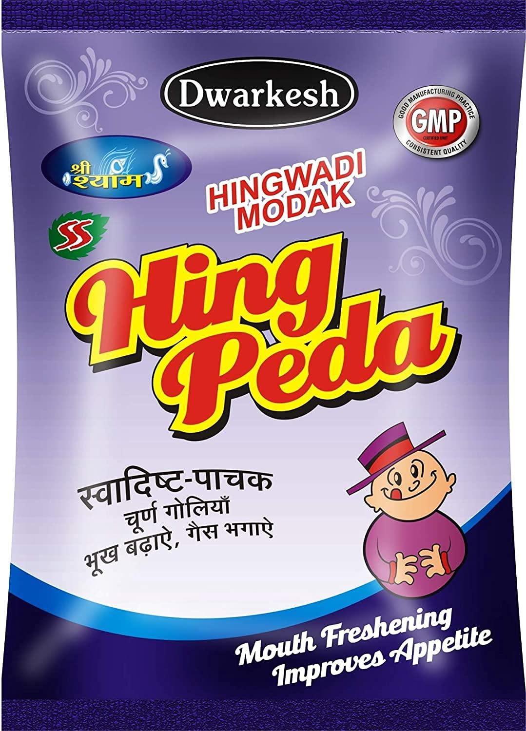 DWARKESH Dwarkesh Ayurved Shree Shyam SS Hingwadi Modak Hing Peda Churan Goli - Combo Pack of 2x500 g