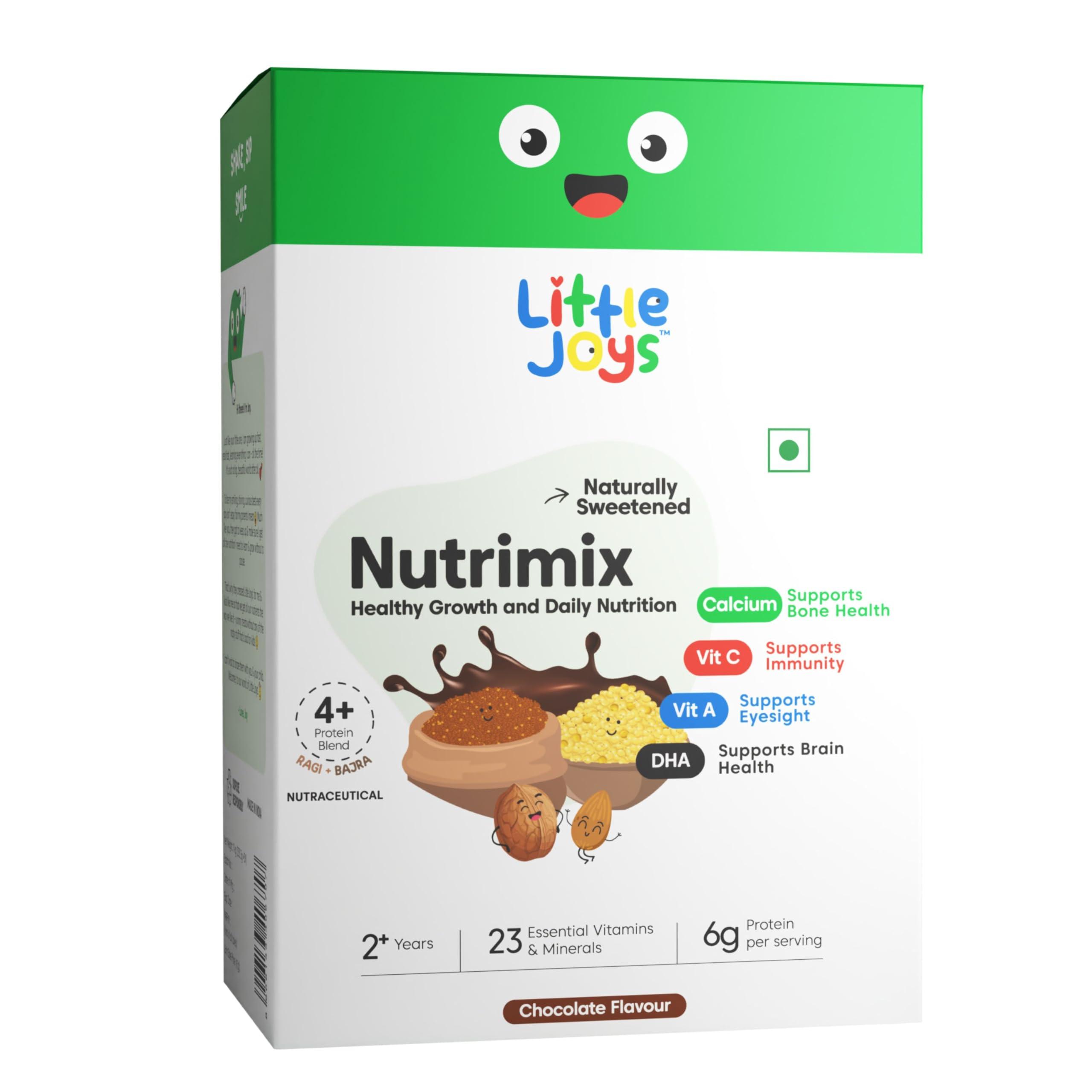 Little Joys Little Joys Nutrimix Nutrition Powder 1kg | 2-6 Years | Zero Refined Sugar | Supports Healthy Growth & Boosts Immunity | With Ragi, Bajra, Almonds & Oats | Chocolate Flavour