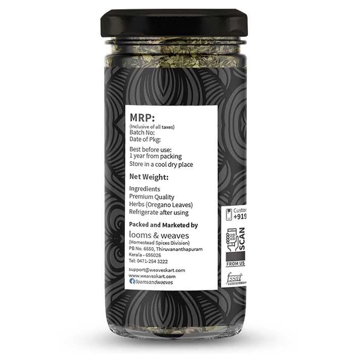 looms & weaves 100% Pure & Natural Freeze Dried Oregano - 25 GMS ((Special Grade Seasoning Herbs)