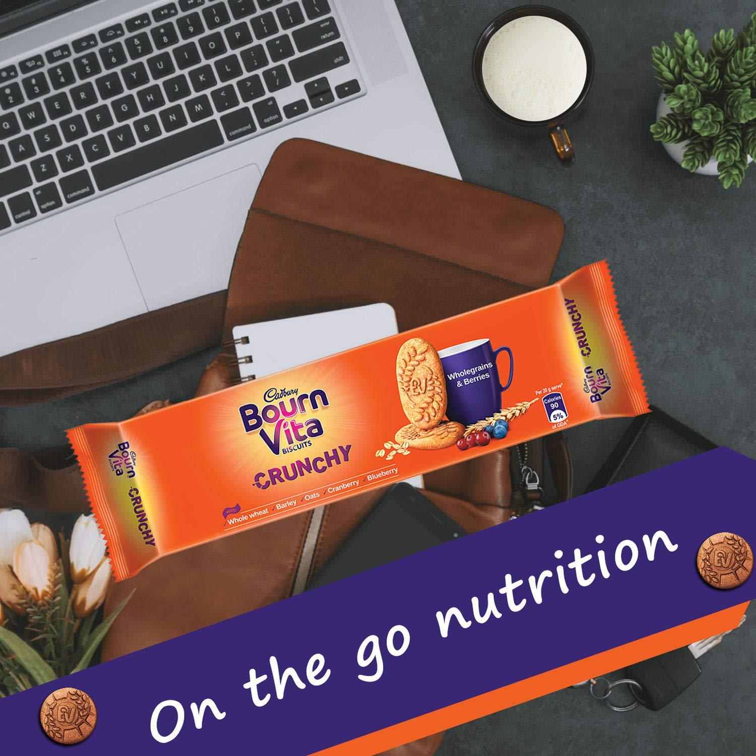 Cadbury Bournvita Biscuits Cadbury Bournvita Biscuits Crunchy 100 g (Count of 4)