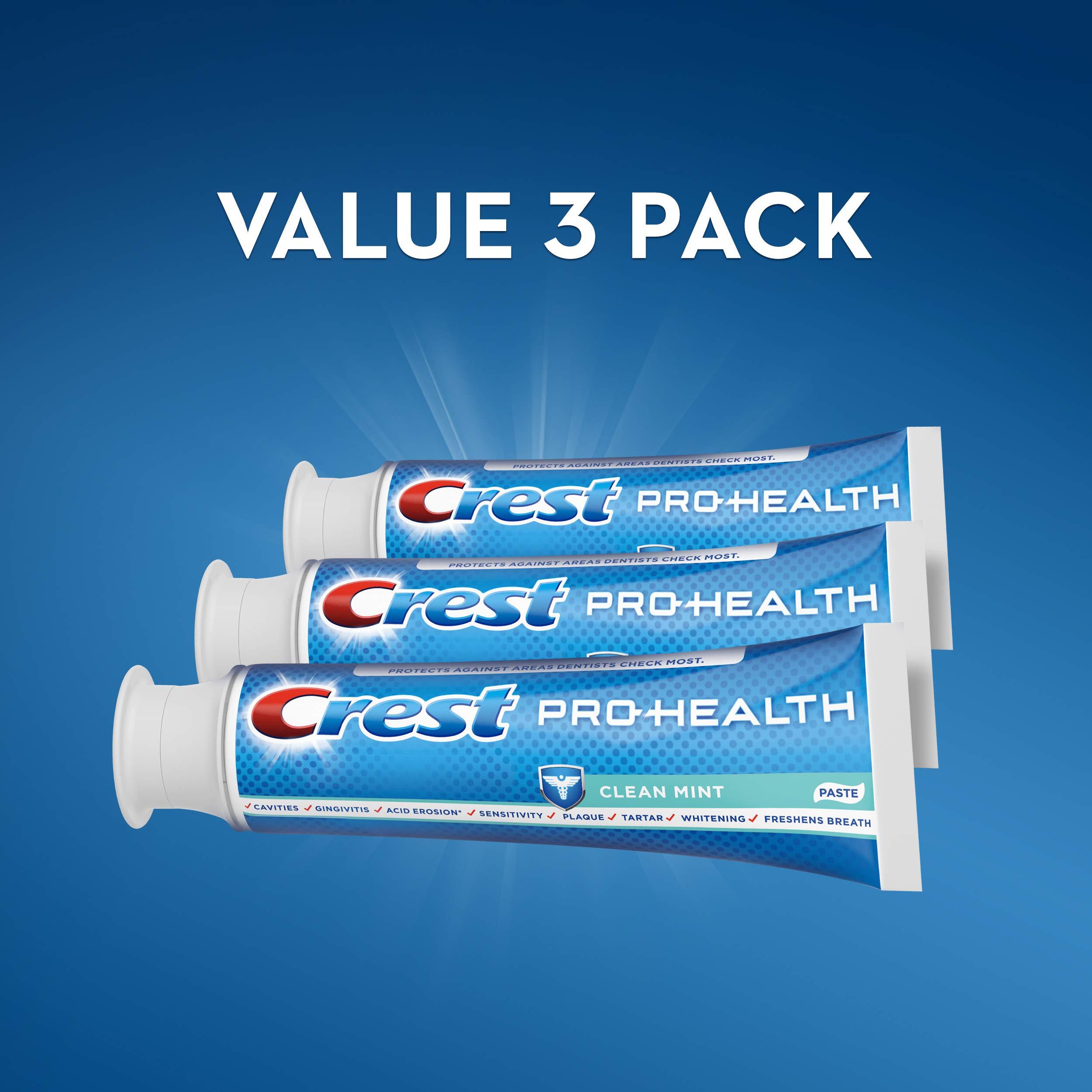Crest Crest Pro-Health Smooth Formula Toothpaste, Clean Mint, 4.6 Oz, 3 Count