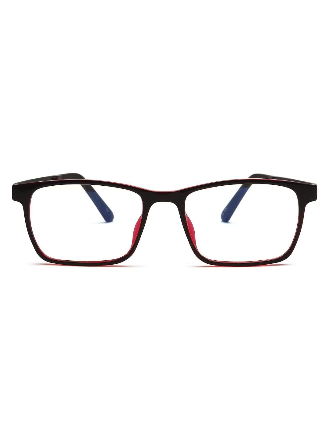 VELOCITY STUDIO Velocity Blue Ray Protection Red Rectangular Shape Frame Computer Eyeglasses For Kids