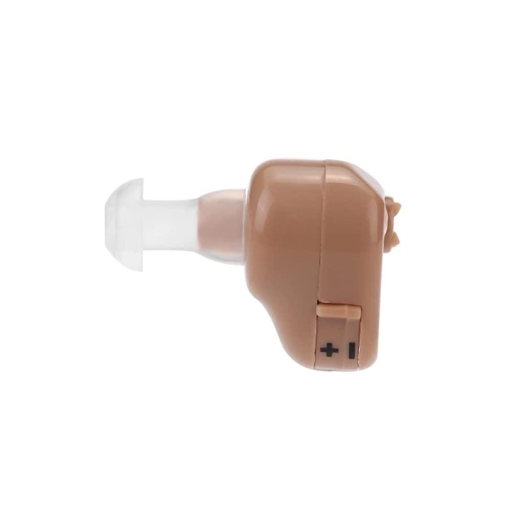 Enlinea Enlinea V-118 Hearing Aid Instant fit ITC Personal Sound Amplifier Listening Device for Seniors with Mild Hearing Loss with 6 German Made Batteries (3 Month Seller Warranty).