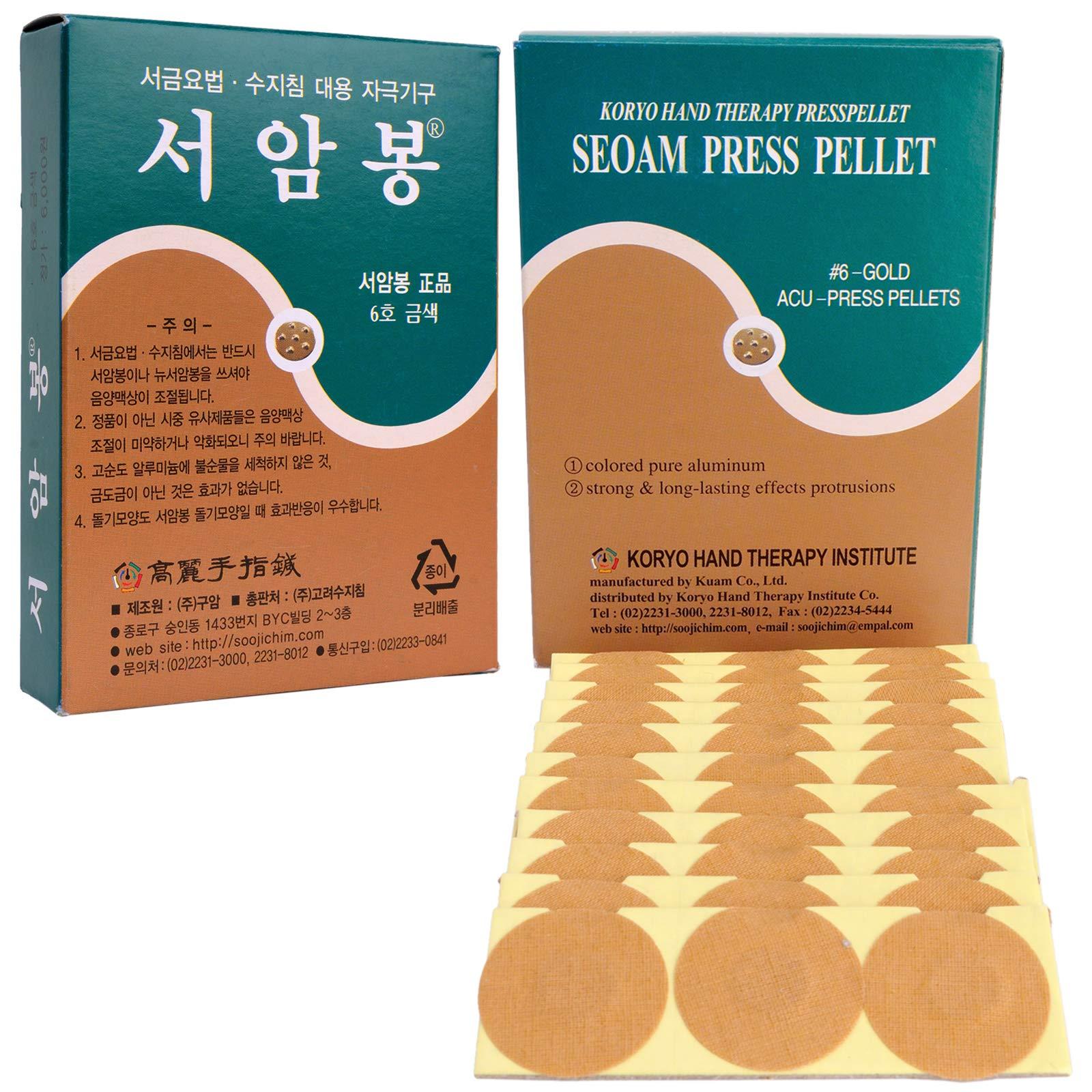 KHT Korean Koryo Hand Therapy - KHT Seoam Seoambong Press Pellet #6-Gold (1)