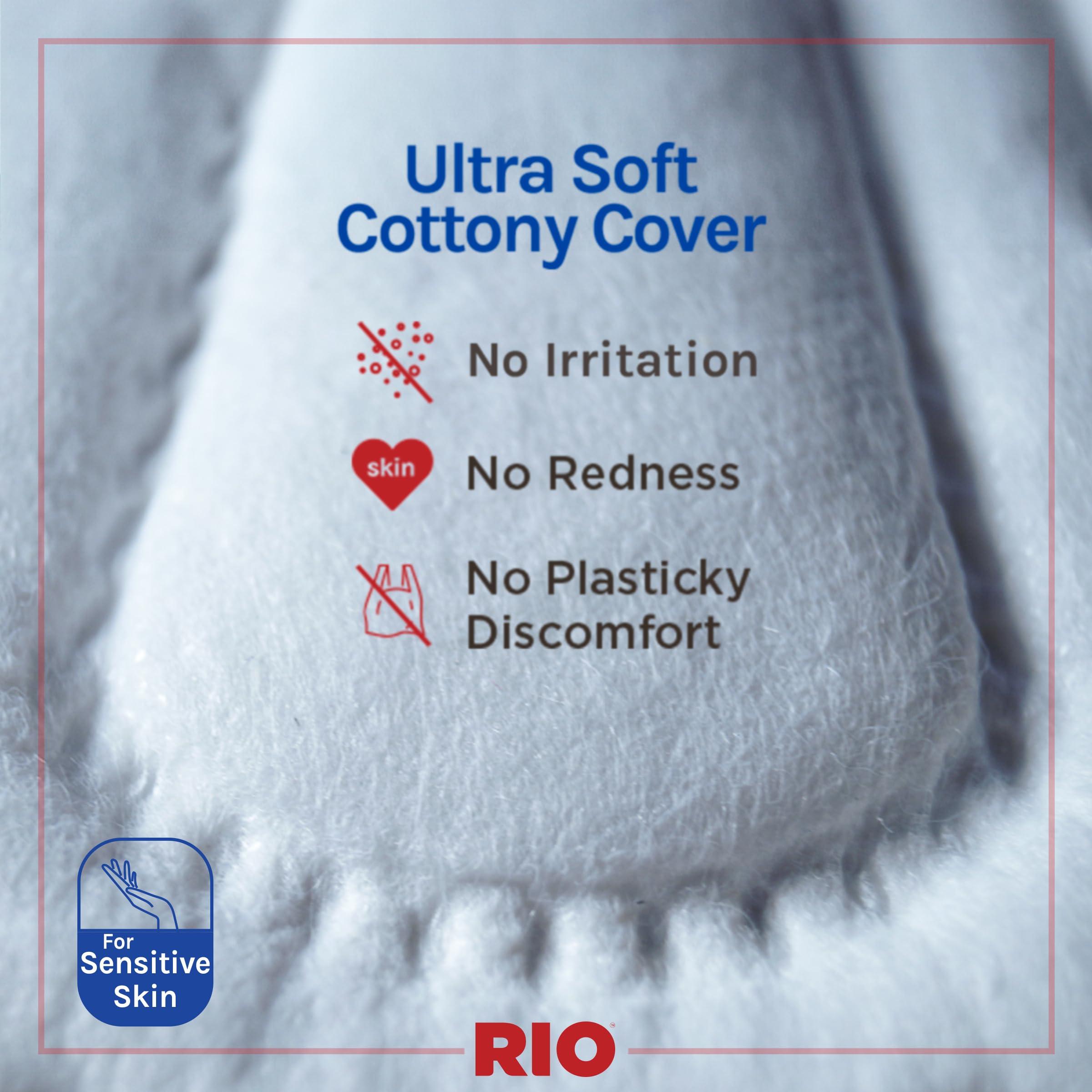 RIO RIO Sanitary Pads for women, Cottony Soft with Wings (XL) - (230mm, Pack of 30 X 2)