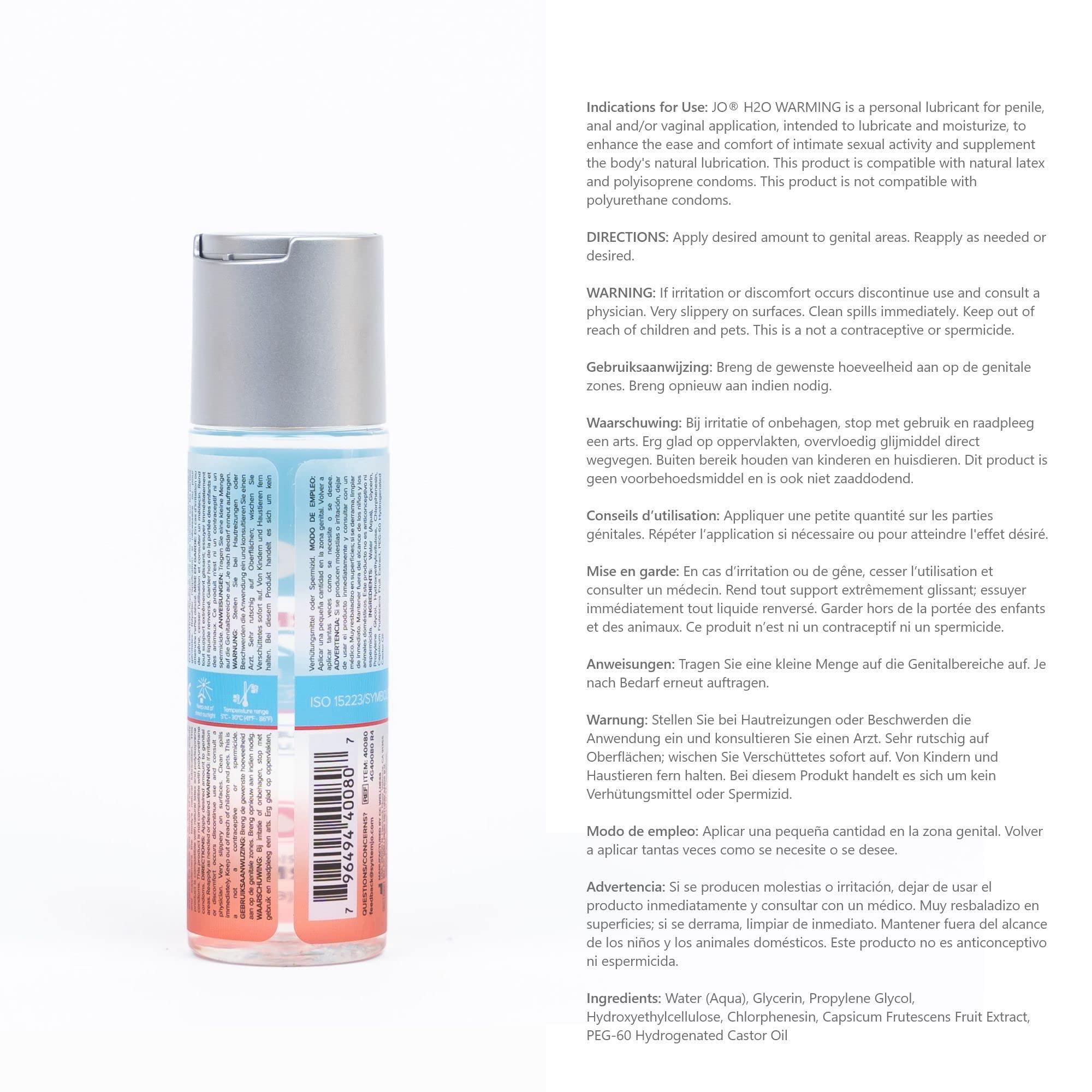 JO System Jo H2O Warming Lubricant, 60ml