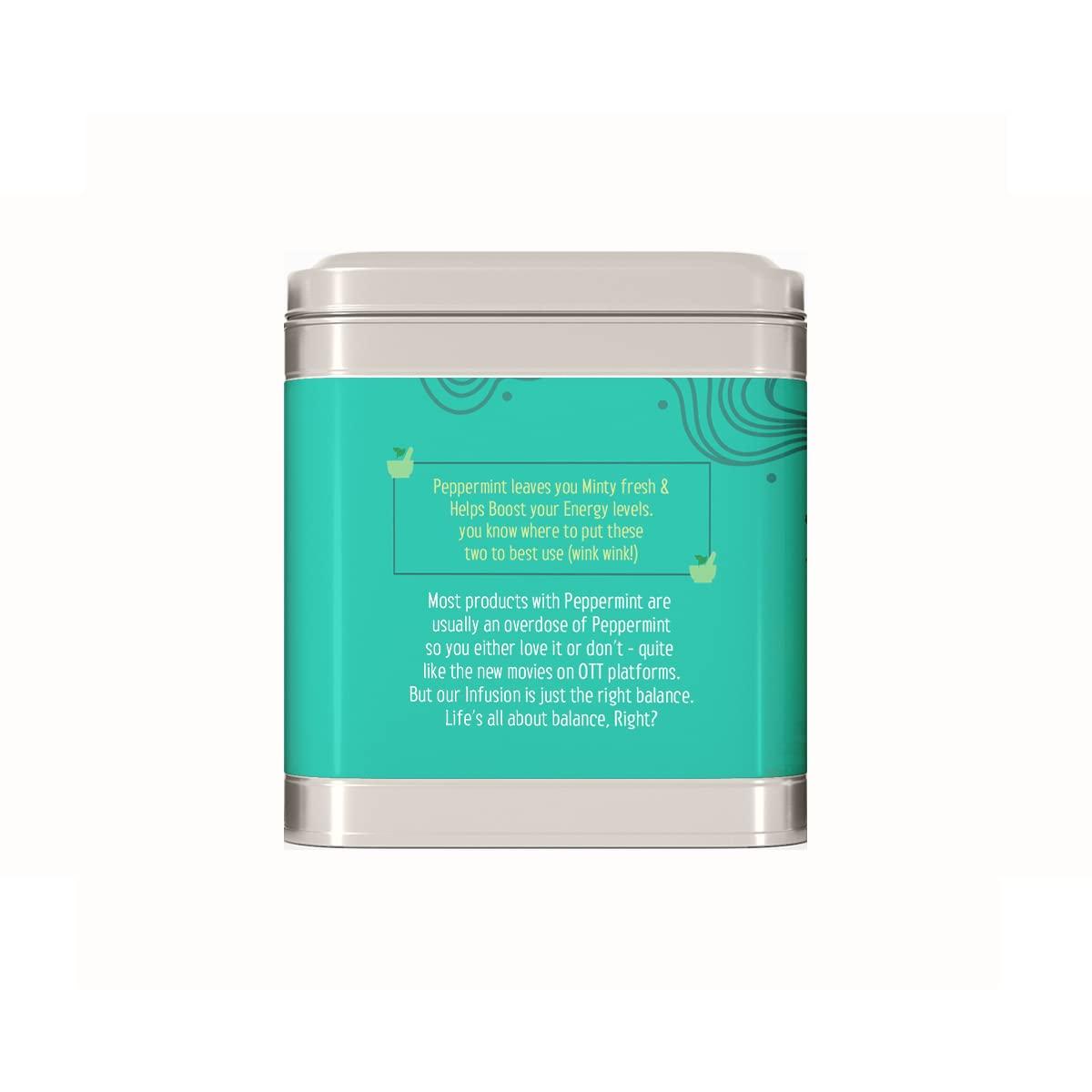 Chawalas Chawalas Tea |Peppermint Cooler |Herbal Tea |Caffeine Free |100% Natural |Tin 30gms