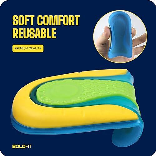 Boldfit Boldfit Heel Pad For Heel Pain For Women & Men insole for shoes men Heel Pads For Women shoes Heel Pads For Shoes insole for shoes women Heel Pads For Men Orthopedic Heel Pads for Pain UK 8-12- Blue