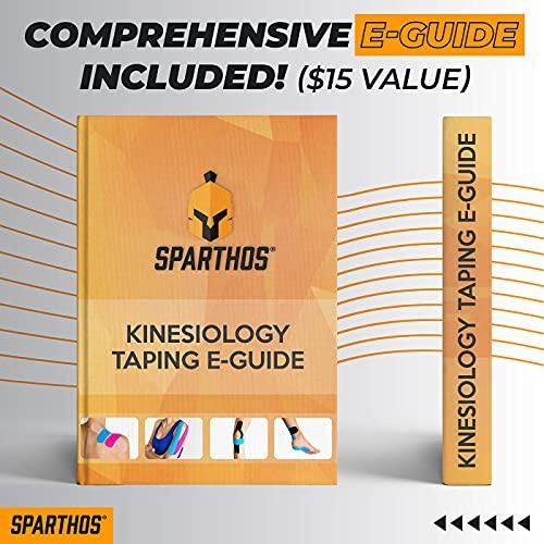 Sparthos Kinesiology Spartan Tape Perfect Support for Athletic Sports Recovery and PhysioTherapy with Taping Guide Inside, Uncut, 2 Inch x 16.4 Feet Roll (Desert Beige)