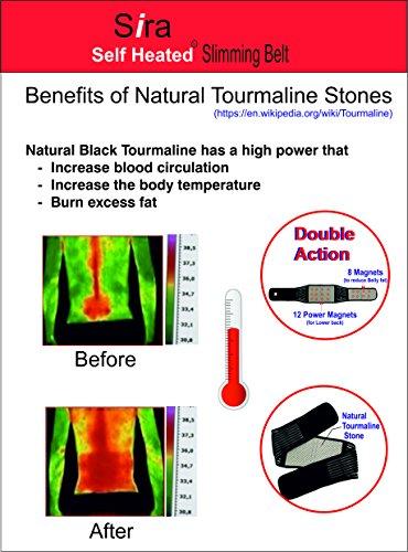 Sira Self Heated Sira Self Heated Tourmaline Magnetic Slimming Belt- For Unisex (L, Beige)