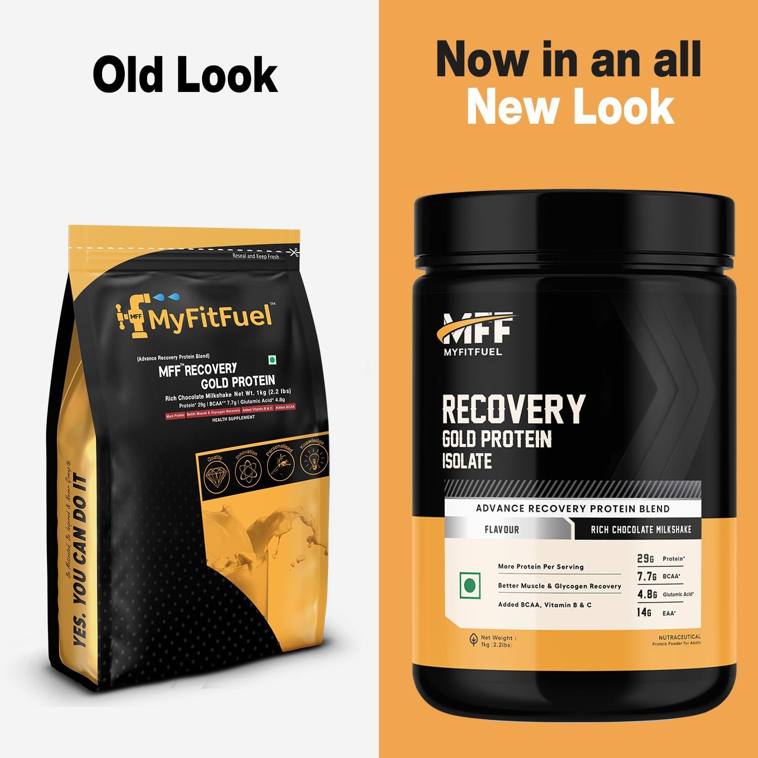 MyFitFuel MyFitFuel MFF Recovery Gold Protein- 1 Kg (2.2 lbs) Rich Chocolate Milkshake