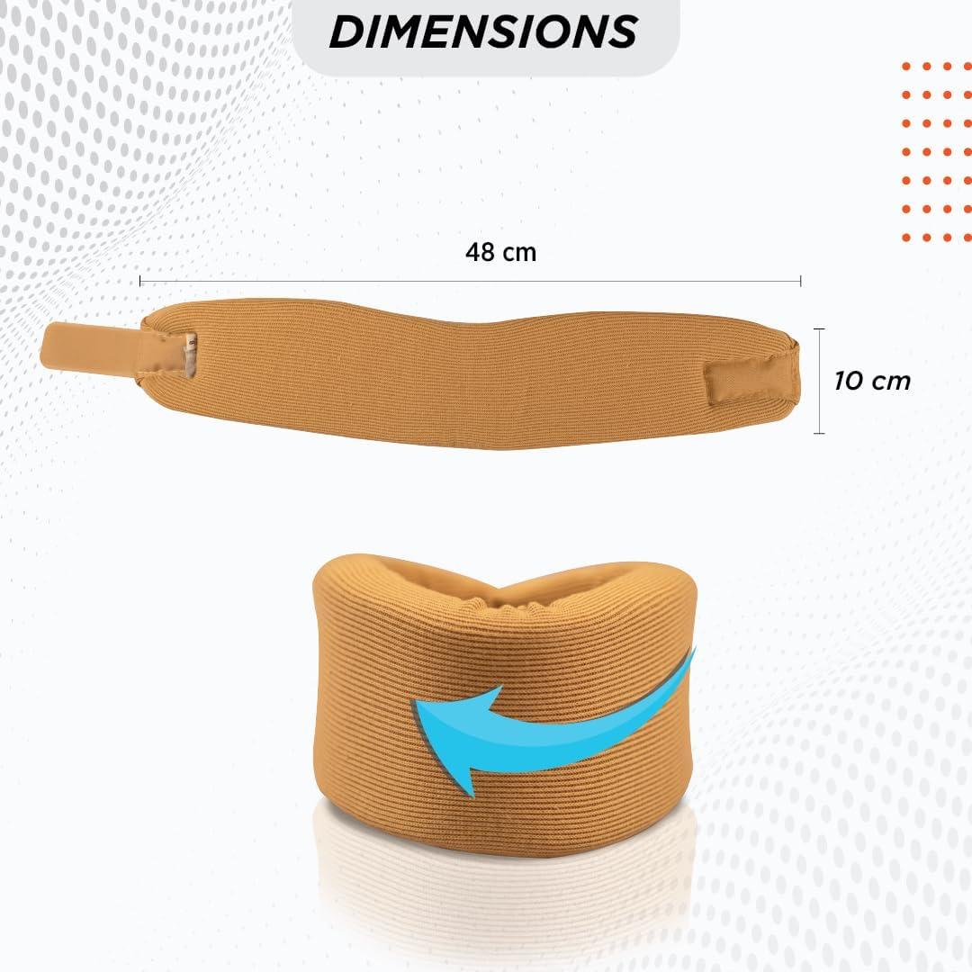 Dclub DClub Soft Cervical Collar Adjustable Neck Brace With Extra Support Relieves Pain & Pressure in Spine. (MEDIUM)
