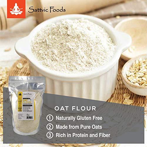 Sattvic Foods Sattvic Foods Oat Flour/Atta (1.5 kg) Stone Ground from Whole Grain Oats, Gluten-Free Low GI Superfood, High in Protein & Fibre | Use in Baking, Rotis, Chilla and Flour Blends