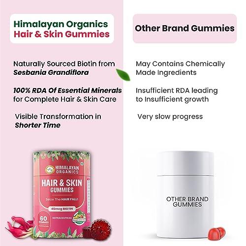 HIMALAYAN ORGANICS Himalayan Organics Biotin - Hair & Skin Gummies For Men and Women - 60 Gummies