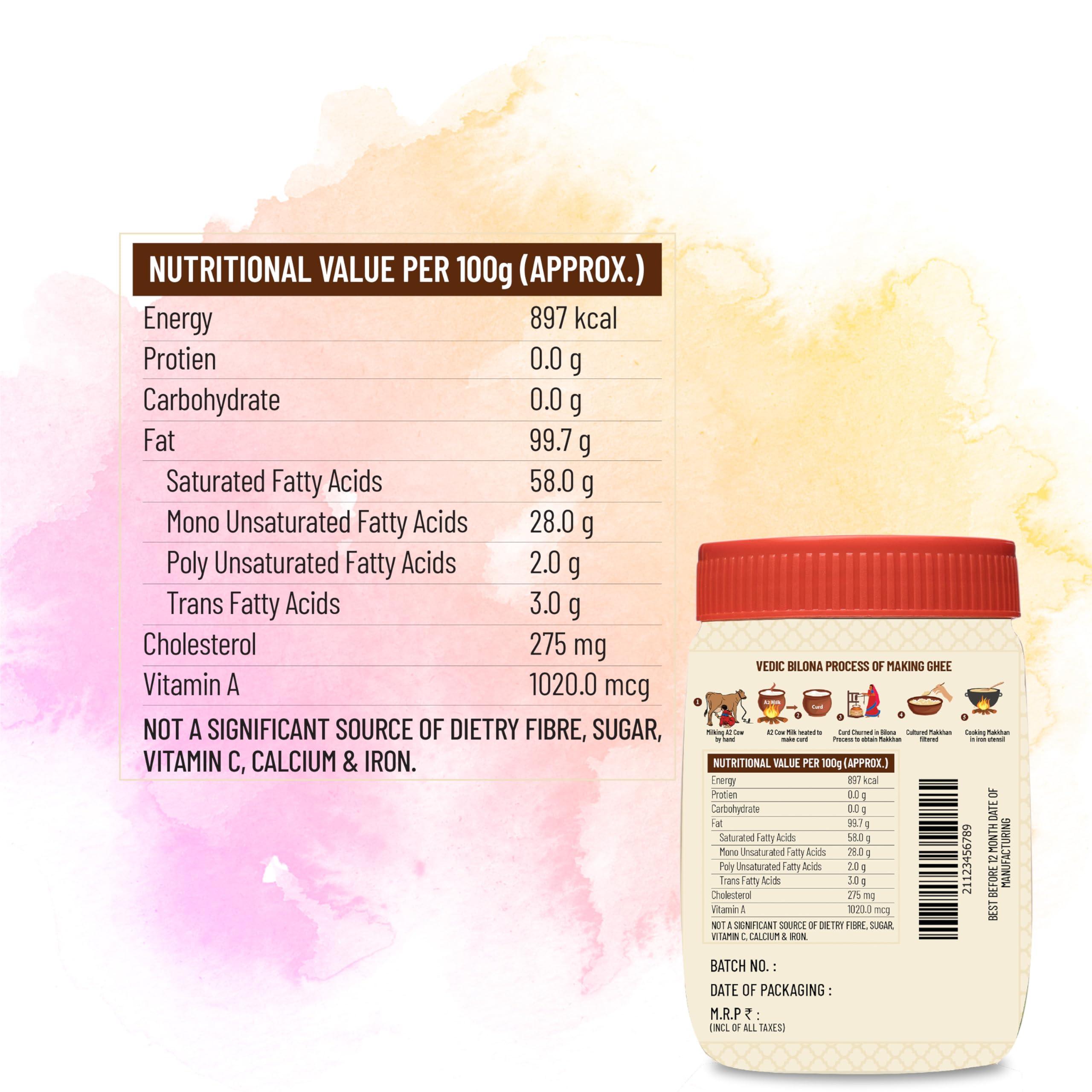 Suranga Suranga A2 Bilona Ghee Pure Organic Ghee, Traditionally-Churned, Chemical-Free, Granular Ghee, Nutritious by Nature (1000 ML)