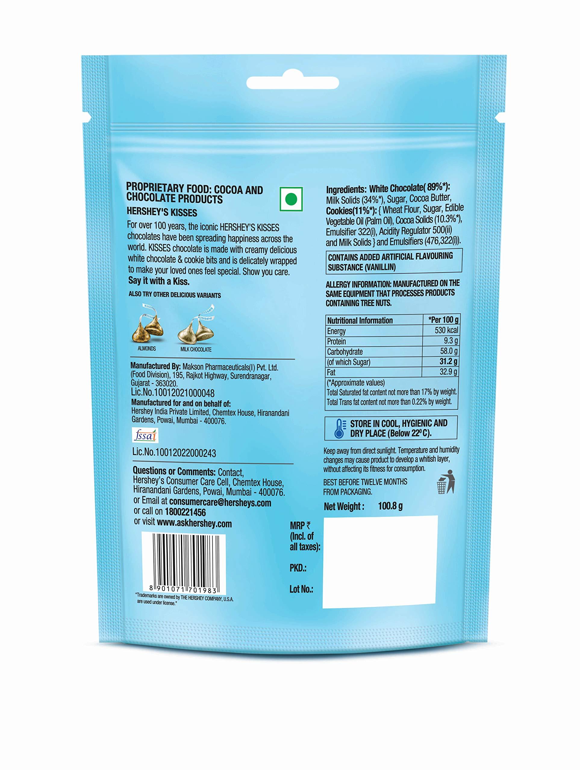 Hershey's Kisses Hershey\'s Kisses Cookies N Creme Pouch, 10 X 100 g