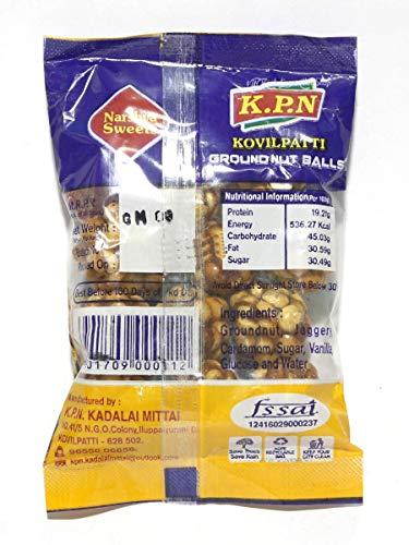 KPN KPN Kovilpatti Pottu Kadalai Urundai Gram Chikki Balls Candy - Burfi - Pack of 8 x 100 gm