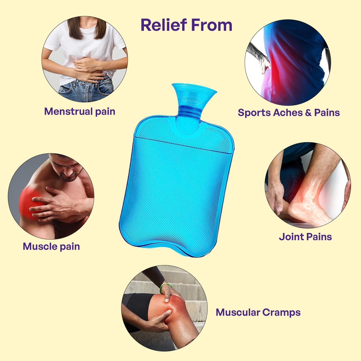 Careforce - The Force Behind Your Health Careforce Hot Water Bag Small Hot Bags Hot Pack Warm Water Bag Heat Bag Heating Bag - Blue