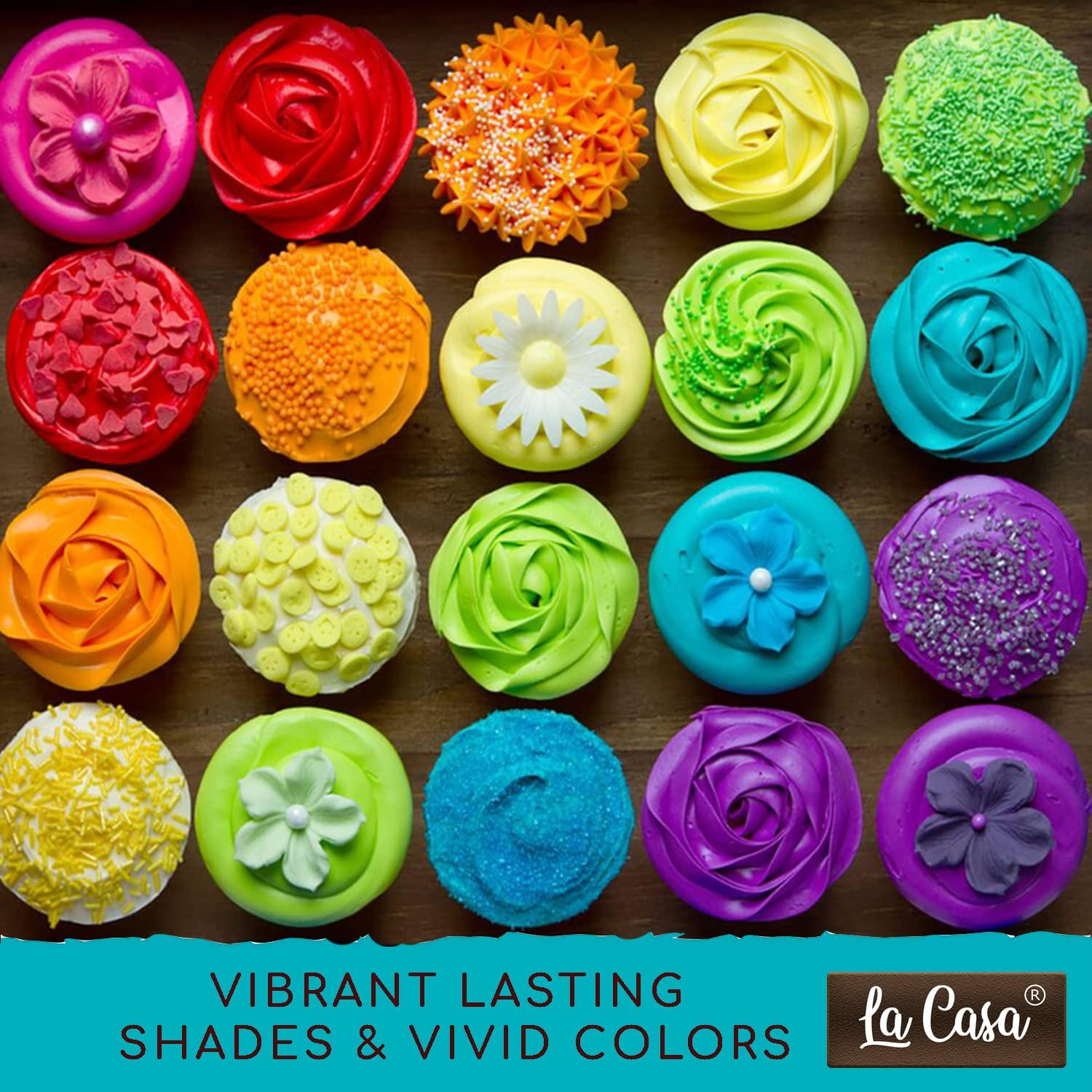 La Casa La Casa Metallic Gel Food Color - SILVER | Concentrated, Vegan & Gluten Free | For Icing, Fondant, Slime & Baking | 40ml |