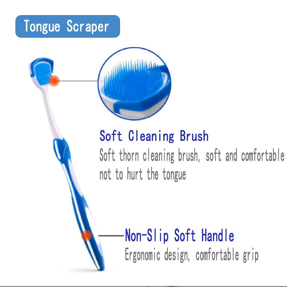 PIVHWIR PIVHWIR 4-Pack Tongue Scrapers, Tounge Scraper Cleaner Keep Fresher Breath, Tongue Cleaner Brush for Adults Kid Helps Fight Bad BreathRandom Color