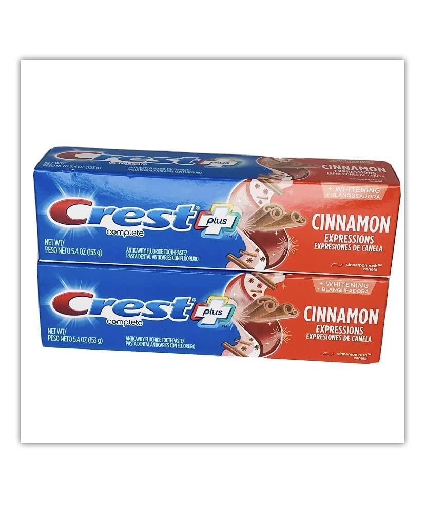 Crest Crest Plus Complete + Whitening Cinnamon Rush Expressions 5.4 oz 2 Boxes