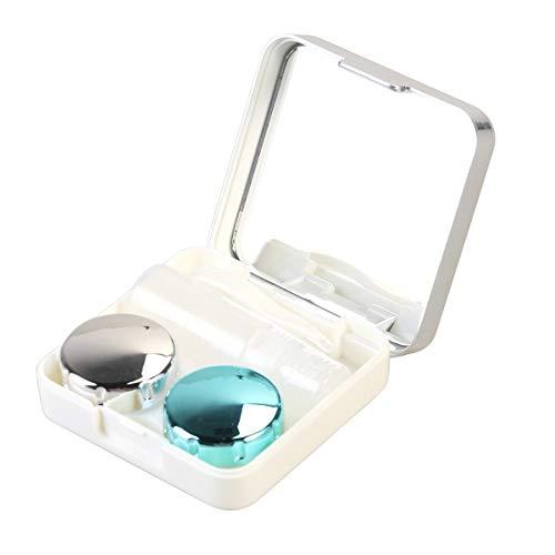 Geekmonkey Geekmonkey Eyekan Travel Contact Lens Case Box with Mirror (Silver)
