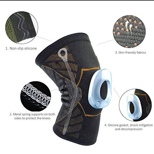 Asixxsix Knee Support, Nylon Knee Compression Sleeve Non-Slip Comfortable for Activities and Sports
