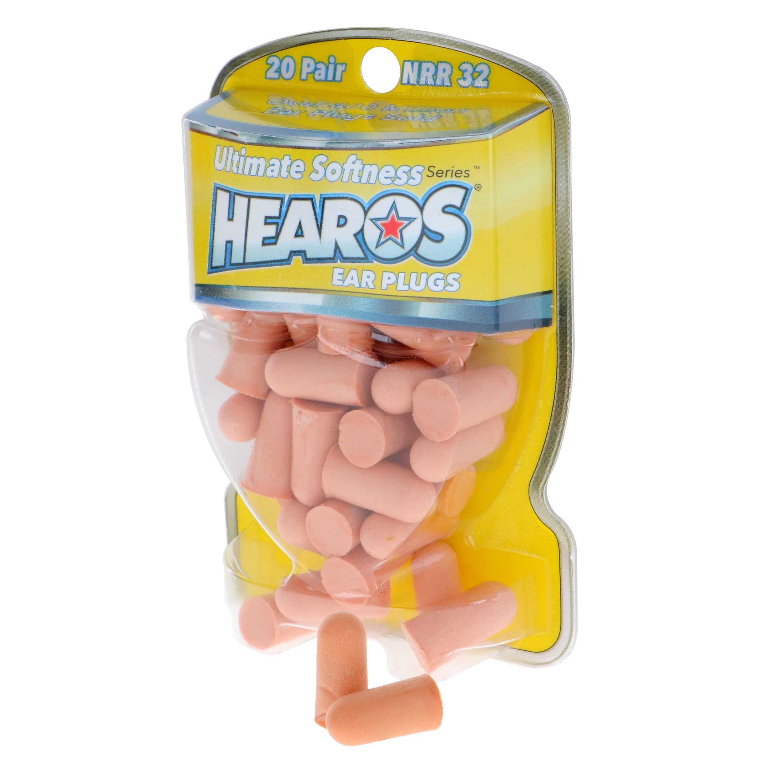 HEAROS Hearos Ultimate Softness Series Foam Earplugs - 20 Pair
